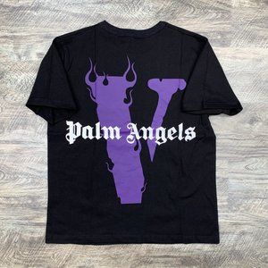 Vlone x Palm Angels Purple on Black Tee